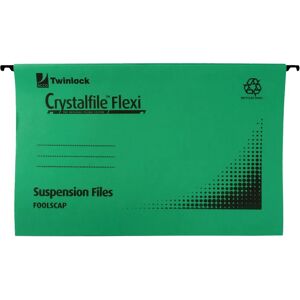 Rexel Crystalfile Flexi Standard Suspension Files Foolscap Green (Pack Of 50) Rexel Crystalfile Flexi Standard Suspension Files Foolscap Green (Pack Of 50)