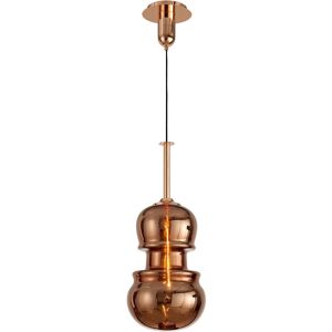 Litecraft Visconte Toledo Ceiling Pendant Rose Gold Tinted Glass 1 Light - Copper Litecraft Visconte Toledo Ceiling Pendant Rose Gold Tinted Glass 1 Light - Copper