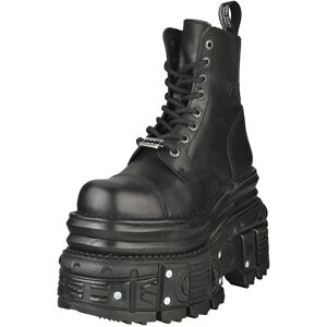 New Rock M-Mili083cct-C4 Unisex Platform Boots In Black - 10 Uk New Rock M-Mili083cct-C4 Unisex Platform Boots In Black - 10 Uk