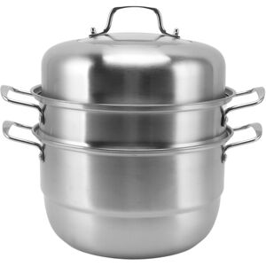 Stainless Steel Steam Pot With Handles On Both Sides Multi Layer Thick Steam Pot Stainless Steel Steam Pot With Handles On Both Sides Multi Layer Thick Steam Pot