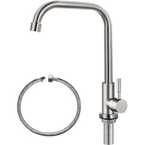 Cold Only Water Tap Single Hole Kitchen Sink Faucet Sus304 Stainless Steel Brush Cold Only Water Tap Single Hole Kitchen Sink Faucet Sus304 Stainless Steel Brush