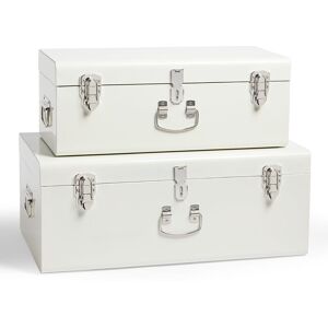 Cream Metal Storage Trunks Chest Bedroom, Dressing Room Set Of 2, Beautify Cream Metal Storage Trunks Chest Bedroom, Dressing Room Set Of 2, Beautify