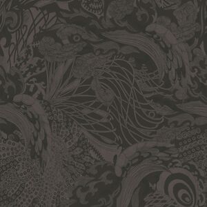 12610 - Ted Baker Fantasia Animals Florals Black Brown Suede Galerie Wallpaper 12610 - Ted Baker Fantasia Animals Florals Black Brown Suede Galerie Wallpaper