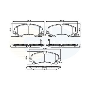 Comline Brake Pad Front Axle To Fit Infiniti Q50 13->, Q60 16->19, Nissan X-Trail 14->, Comline Brake Pad Front Axle To Fit Infiniti Q50 13->, Q60 16->19, Nissan X-Trail 14->,