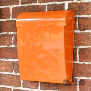 Black Country Metal Works “sunkissed Sienna” Orange Contemporary Post Box Black Country Metal Works “sunkissed Sienna” Orange Contemporary Post Box