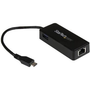 Startech - Usb-C To Gigabit Network Adaptor With Usb 3.0 Port, Black Startech - Usb-C To Gigabit Network Adaptor With Usb 3.0 Port, Black