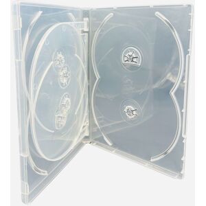 Dragontrading® 50 X Cd Dvd Blu Ray With 14 Mm Spine Clear Dvd 6-Way Plastic Case For 6 Discs Dragontrading® 50 X Cd Dvd Blu Ray With 14 Mm Spine Clear Dvd 6-Way Plastic Case For 6 Discs