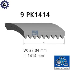 Dt Spare Parts Vribbed Belt 5.41420 For Daf Xf/95/105 Mx340/300/375 12.9l Xe280c/315c 12.6l Dt Spare Parts Vribbed Belt 5.41420 For Daf Xf/95/105 Mx340/300/375 12.9l Xe280c/315c 12.6l