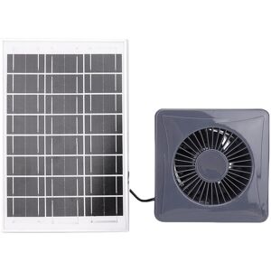 ⊹4 Inch Exhaust Fan With 6w Monocrystalline Silicon Solar Panel Grey Round Solar ⊹4 Inch Exhaust Fan With 6w Monocrystalline Silicon Solar Panel Grey Round Solar