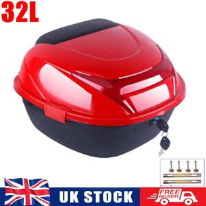 32l Motorcycle Rear Top Box Red Tail Carrier Tool Luggage Case + Accessories 32l Motorcycle Rear Top Box Red Tail Carrier Tool Luggage Case + Accessories