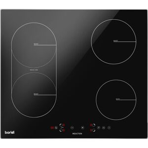 Loops 60cm 2800w 4 Ring Electric Induction Hob & Bridge Zone - Black Glass Flush Loops 60cm 2800w 4 Ring Electric Induction Hob & Bridge Zone - Black Glass Flush