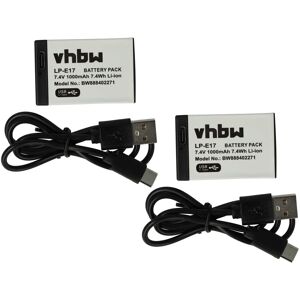 Vhbw 2x Battery For Canon Eos Rp Rebel T6s Rebel T6i Rebel T7i 1000mah Vhbw 2x Battery For Canon Eos Rp Rebel T6s Rebel T6i Rebel T7i 1000mah