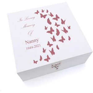 Ukgiftstoreonline Personalised Large Nanny In Loving Memory Butterflies Wooden Box Uv-518-L Ukgiftstoreonline Personalised Large Nanny In Loving Memory Butterflies Wooden Box Uv-518-L