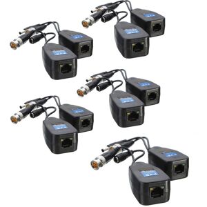 Sodial 2x(5 Pairs Cctv Coax Bnc Video Balun Transceiver To Cat5e 6 Rj45 Connector5125 Sodial 2x(5 Pairs Cctv Coax Bnc Video Balun Transceiver To Cat5e 6 Rj45 Connector5125