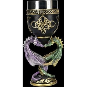 Chalice - Two Dragons Form A Heart - Gothic Wine Glass Fantasy - 200 Ml Chalice - Two Dragons Form A Heart - Gothic Wine Glass Fantasy - 200 Ml