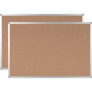 Boardsplus Cork Notice Board, Cork Surface, Aluminium Frame, 90 X 60 Cm, Pack O Boardsplus Cork Notice Board, Cork Surface, Aluminium Frame, 90 X 60 Cm, Pack O