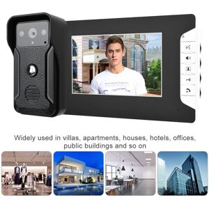 Us Plug 100-240v 7inch Wired Color Video Intercom Doorbell Night Rain Us Plug 100-240v 7inch Wired Color Video Intercom Doorbell Night Rain