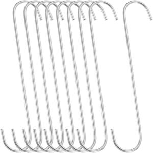 Uxcell 9pcs S Hooks For Hanging, 11.8 Inch Extra Long Iron Hangers, Matte Silver Uxcell 9pcs S Hooks For Hanging, 11.8 Inch Extra Long Iron Hangers, Matte Silver