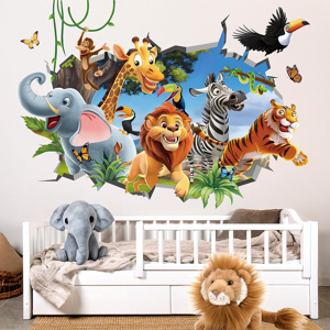 Does Not Apply 3d Jungles Animal Wall Decals Forest Animal Elephant Lion Monkey Wall Stickers K Does Not Apply 3d Jungles Animal Wall Decals Forest Animal Elephant Lion Monkey Wall Stickers K