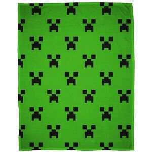Minecraft Fleece Creeper Blanket150cm X 100cm Green/black Tc697 Minecraft Fleece Creeper Blanket150cm X 100cm Green/black Tc697