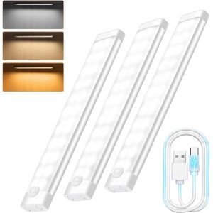 Motion Sensor Lights - 20cm Under Cabinet Kitchen Lights, 3 Color Rechargeable N Motion Sensor Lights - 20cm Under Cabinet Kitchen Lights, 3 Color Rechargeable N