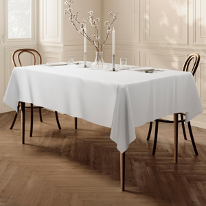 Does Not Apply Extra Large Rectangular Fabric Tablecloth 150x300cm 59\"X118\" White Does Not Apply Extra Large Rectangular Fabric Tablecloth 150x300cm 59\"X118\" White