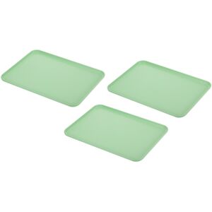Uxcell 15x11" Fast Food Tray, 3 Pack Pp Plastic Reusable Rectangle Serving Tray Green Uxcell 15x11" Fast Food Tray, 3 Pack Pp Plastic Reusable Rectangle Serving Tray Green