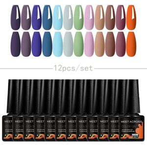 Does Not Apply 12 Pieces Gel Nail Polish Set 7.3ml Pink Blue Neon Macaron Color P Does Not Apply 12 Pieces Gel Nail Polish Set 7.3ml Pink Blue Neon Macaron Color P