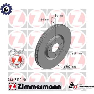 Zimmermann 2x Brake Disc 440.3120.20 For Peugeot 2008/ii 3008/mpv 208 308/sw/cc 5008 Ds Zimmermann 2x Brake Disc 440.3120.20 For Peugeot 2008/ii 3008/mpv 208 308/sw/cc 5008 Ds