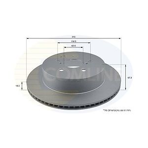 Comline Coated Brake Disc Rear Axle To Fit Lexus Gs 05->11, Is 05->15, Is C 09->15, Toyo Comline Coated Brake Disc Rear Axle To Fit Lexus Gs 05->11, Is 05->15, Is C 09->15, Toyo