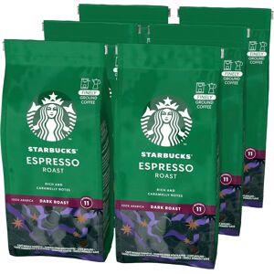 Starbucks Espresso Roast, Dark Roast, Ground Coffee 200g (Pack Of 6) Starbucks Espresso Roast, Dark Roast, Ground Coffee 200g (Pack Of 6)