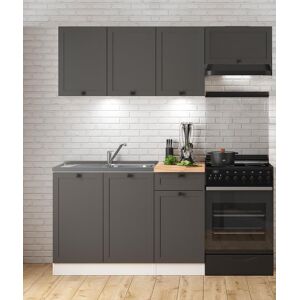 Impact Furniture Kitchen Cabinets Set 5 Unit Wall Base Complete 170cm Shaker Dark Grey Diy Junona Impact Furniture Kitchen Cabinets Set 5 Unit Wall Base Complete 170cm Shaker Dark Grey Diy Junona