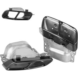 (Black Chrome)2pcs Quad Exhaust Tips Stainless Steel Fit For Mercedesamg A4 Sg (Black Chrome)2pcs Quad Exhaust Tips Stainless Steel Fit For Mercedesamg A4 Sg