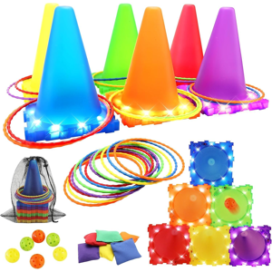 Does Not Apply Light Up Bean Bag Toss Garden Game Toys For Kids - 3 In 1 Ball & Ring & Bean Bag Does Not Apply Light Up Bean Bag Toss Garden Game Toys For Kids - 3 In 1 Ball & Ring & Bean Bag