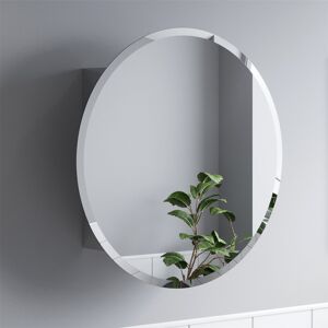 Affine Bathroom Round Door Mirror Stainless Steel Sleek Modern Cabinet 600 X 600mm Affine Bathroom Round Door Mirror Stainless Steel Sleek Modern Cabinet 600 X 600mm