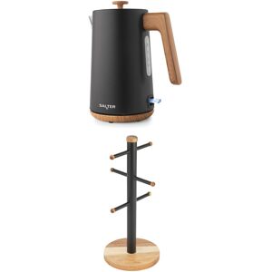 Salter Toronto Kettle & Mug Tree Set 1.7l Fast Boil Auto Shut-Off Black 3000w Salter Toronto Kettle & Mug Tree Set 1.7l Fast Boil Auto Shut-Off Black 3000w