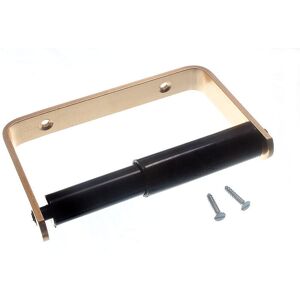 Onestopdiy New 12 X Brass Plated Eb Aluminium Toilet Roll Holders Black Roller + Screws - O Onestopdiy New 12 X Brass Plated Eb Aluminium Toilet Roll Holders Black Roller + Screws - O
