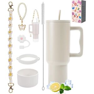 Sanilinwild 40 Oz Tumbler With Handle And Straw & 6pcs Cup Accessories-Bpa-Free Travel Mug Sanilinwild 40 Oz Tumbler With Handle And Straw & 6pcs Cup Accessories-Bpa-Free Travel Mug