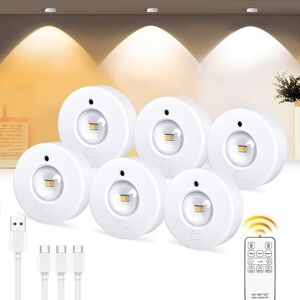 Epochglo Under Cabinet Kitchen Lights Rechargeable Wireless Puck Lights With Remote, 3 C Epochglo Under Cabinet Kitchen Lights Rechargeable Wireless Puck Lights With Remote, 3 C