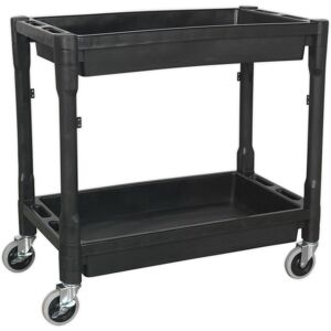 Thatcable 2 Level Composite Workshop Trolley - 80kg Per Shelf - Impact Resistant Plastic Thatcable 2 Level Composite Workshop Trolley - 80kg Per Shelf - Impact Resistant Plastic