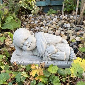 Osn Solid Stone Cast Small Lying Relaxing Monk Uk Handmade Oriental Asian Statue Osn Solid Stone Cast Small Lying Relaxing Monk Uk Handmade Oriental Asian Statue