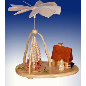 Fa. Volker Zenker Erzgebirgische Volkskunst Table Pyramid Deer With Smoking House Wxhxd 22.5x24x14cm New Table Decoration Fa. Volker Zenker Erzgebirgische Volkskunst Table Pyramid Deer With Smoking House Wxhxd 22.5x24x14cm New Table Decoration