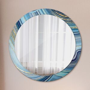 Coloray Modern Bathroom Mirror Colorful Print Pattern Round With Frame Blue Marble Coloray Modern Bathroom Mirror Colorful Print Pattern Round With Frame Blue Marble