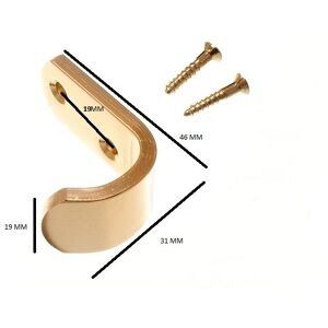 Onestopdiy Hat & Robe Coat Hook Aluminium Gold Finish 50mm X 4mm + Screws Pack Of 100 Onestopdiy Hat & Robe Coat Hook Aluminium Gold Finish 50mm X 4mm + Screws Pack Of 100