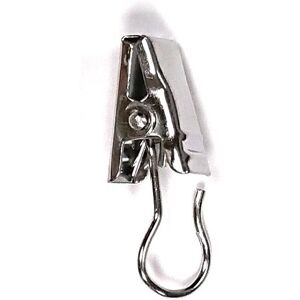 Onestopdiy New 500 X Curtain Drape Rail Rod Ring Hooks With Clips Antique Chrome Plated - O Onestopdiy New 500 X Curtain Drape Rail Rod Ring Hooks With Clips Antique Chrome Plated - O