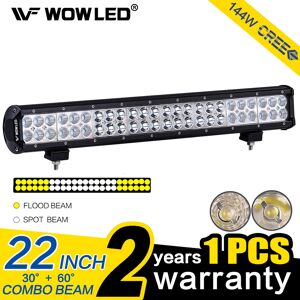 Wowled 22\" 144w Cree Led Spot Flood Combo Offroad Driving Work Fog Car Lights Wowled 22\" 144w Cree Led Spot Flood Combo Offroad Driving Work Fog Car Lights
