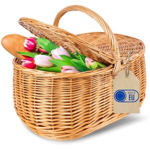 Creative Labs Wicker Shopping Basket With Lid 45x30x38 Cm (+/- 1 Cm) Basket With Handle Creative Labs Wicker Shopping Basket With Lid 45x30x38 Cm (+/- 1 Cm) Basket With Handle