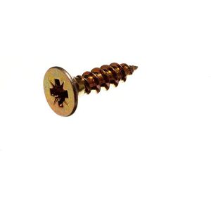 Onestopdiy New 10,000 X Chip Board Screw Fixings Yzp Yellow Zinc Plated Steel 3.0 X 12 - On Onestopdiy New 10,000 X Chip Board Screw Fixings Yzp Yellow Zinc Plated Steel 3.0 X 12 - On