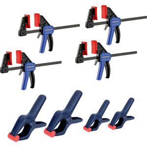 Workpro Clamp Set For Woodworking 4 Pack 115 Mm Mini Bar Clamps And 4 Pack Workpro Clamp Set For Woodworking 4 Pack 115 Mm Mini Bar Clamps And 4 Pack