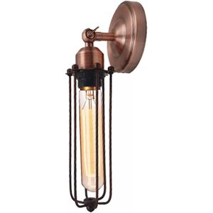 Wall Sconce Light Metal Industrial Copper Wire Cage E27 Lamp Holder 180 Degree A Wall Sconce Light Metal Industrial Copper Wire Cage E27 Lamp Holder 180 Degree A